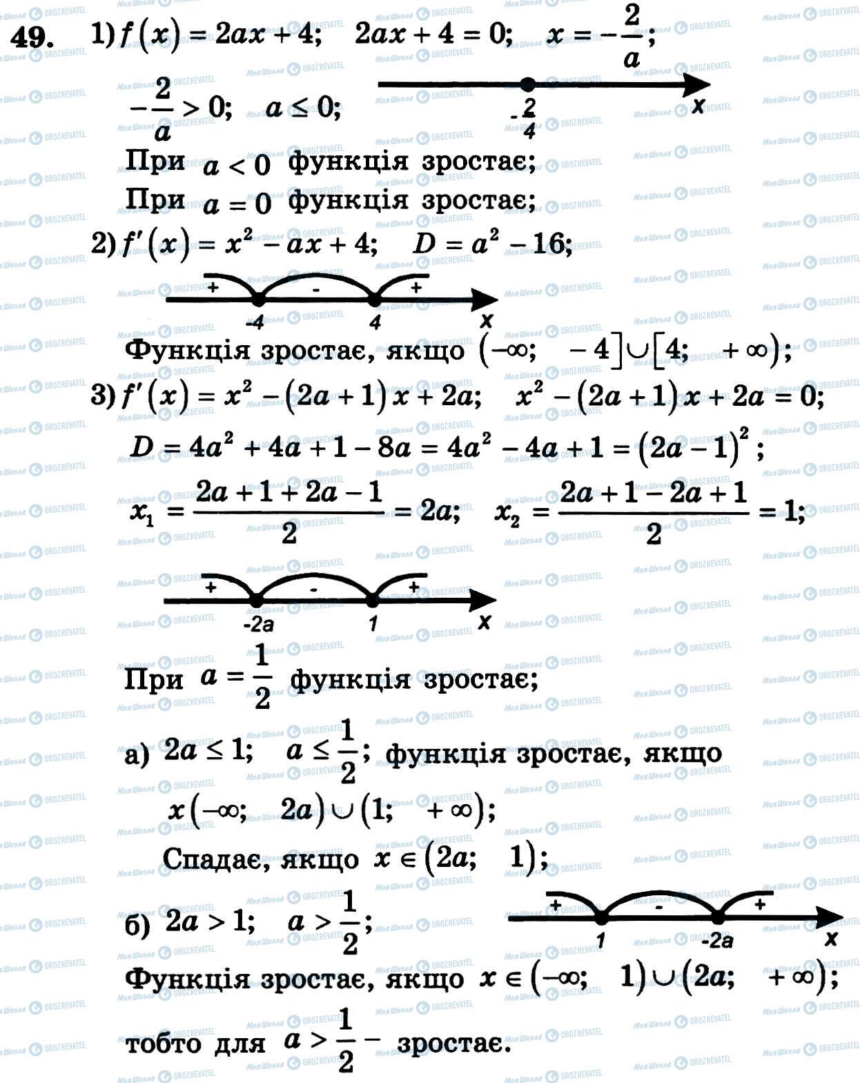 ГДЗ Алгебра 11 клас сторінка 49