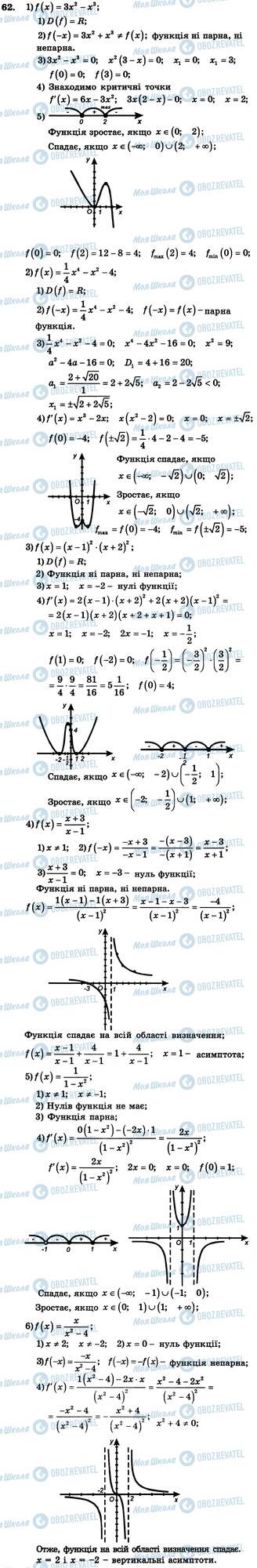 ГДЗ Алгебра 11 класс страница 62