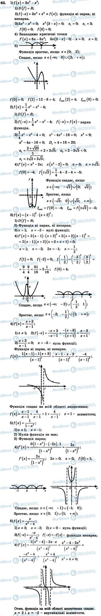 ГДЗ Алгебра 11 клас сторінка 62