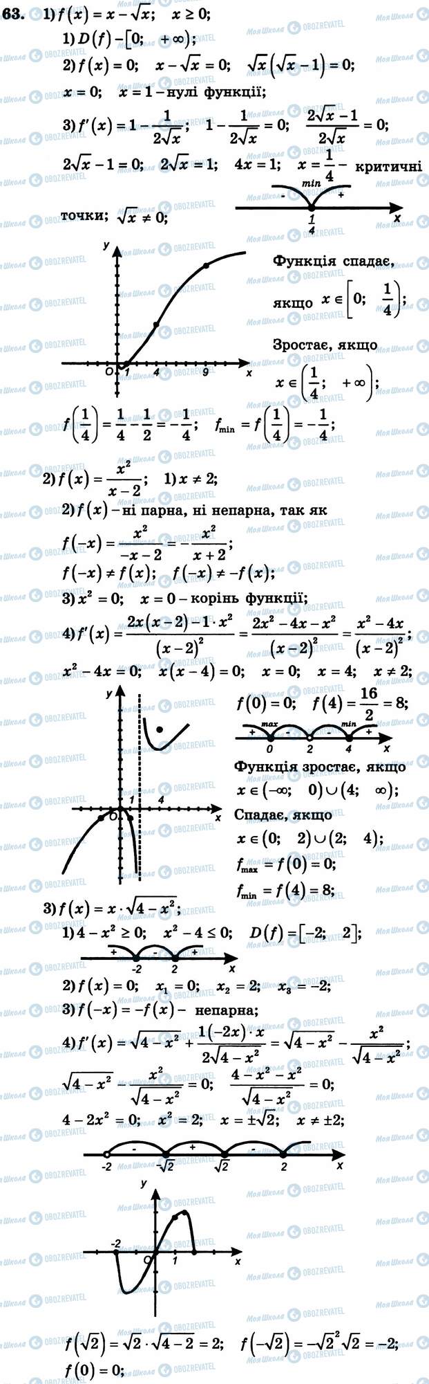 ГДЗ Алгебра 11 клас сторінка 63