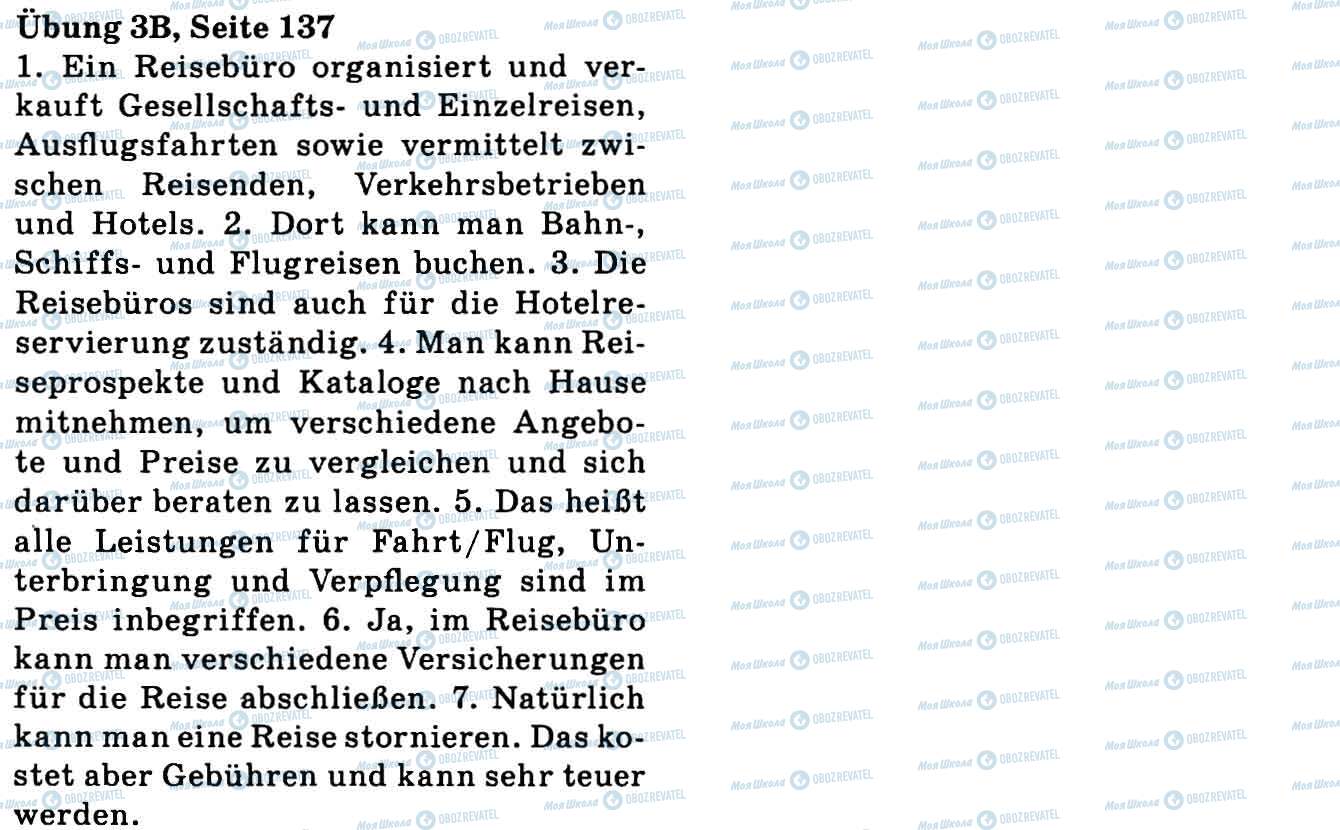 ГДЗ Німецька мова 9 клас сторінка Впр.3В, стор.137