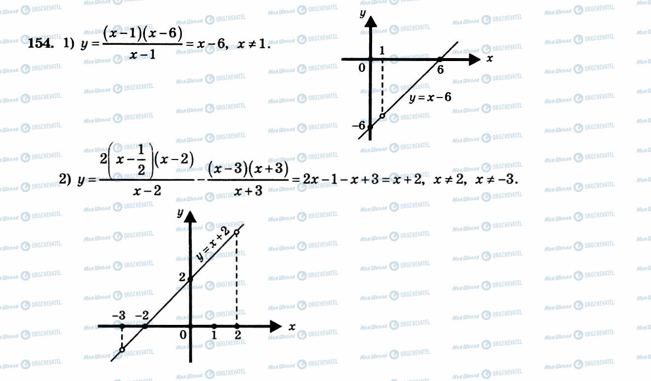 ГДЗ Алгебра 8 клас сторінка 154