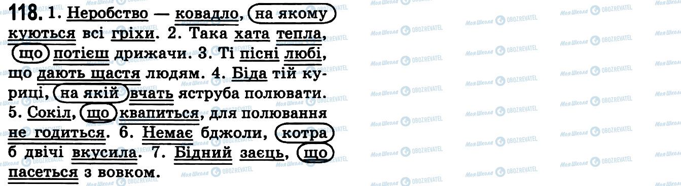 ГДЗ Українська мова 9 клас сторінка 118