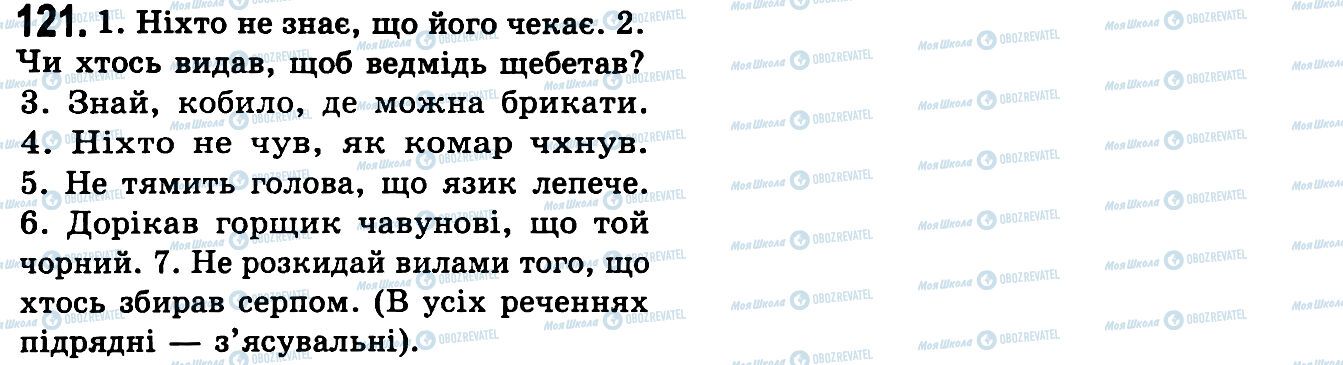 ГДЗ Українська мова 9 клас сторінка 121