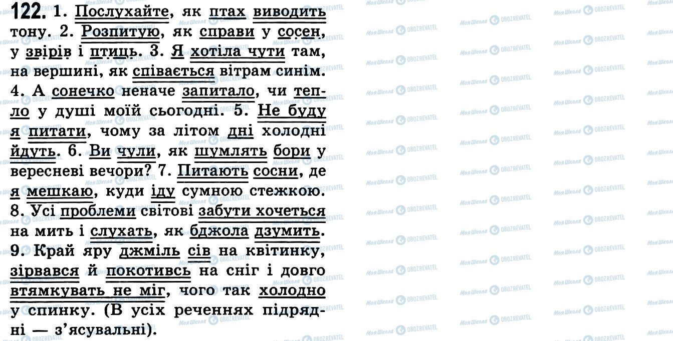 ГДЗ Укр мова 9 класс страница 122