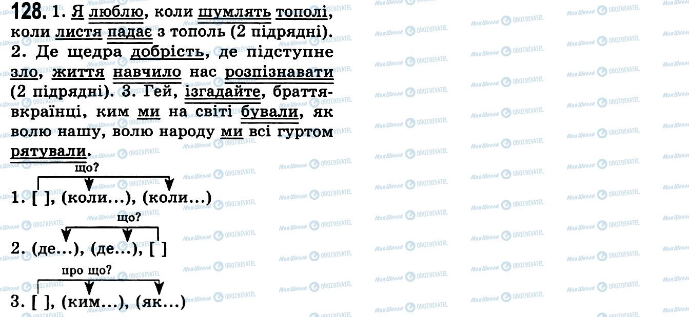 ГДЗ Укр мова 9 класс страница 128
