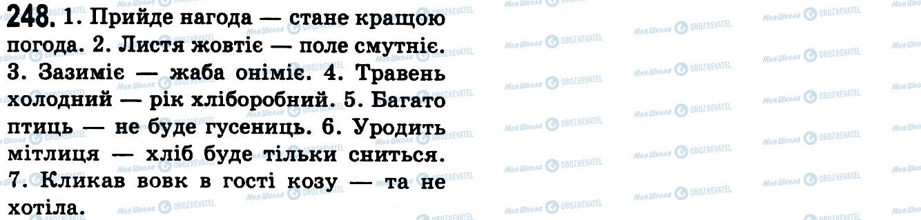 ГДЗ Українська мова 9 клас сторінка 248