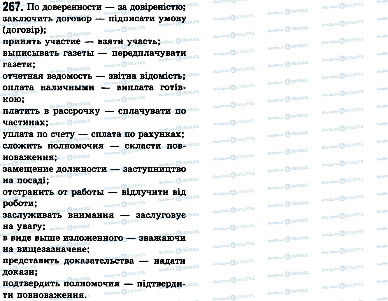 ГДЗ Українська мова 9 клас сторінка 267