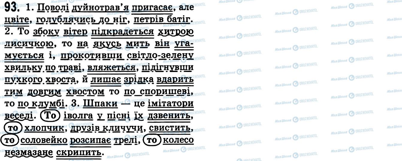 ГДЗ Українська мова 9 клас сторінка 93