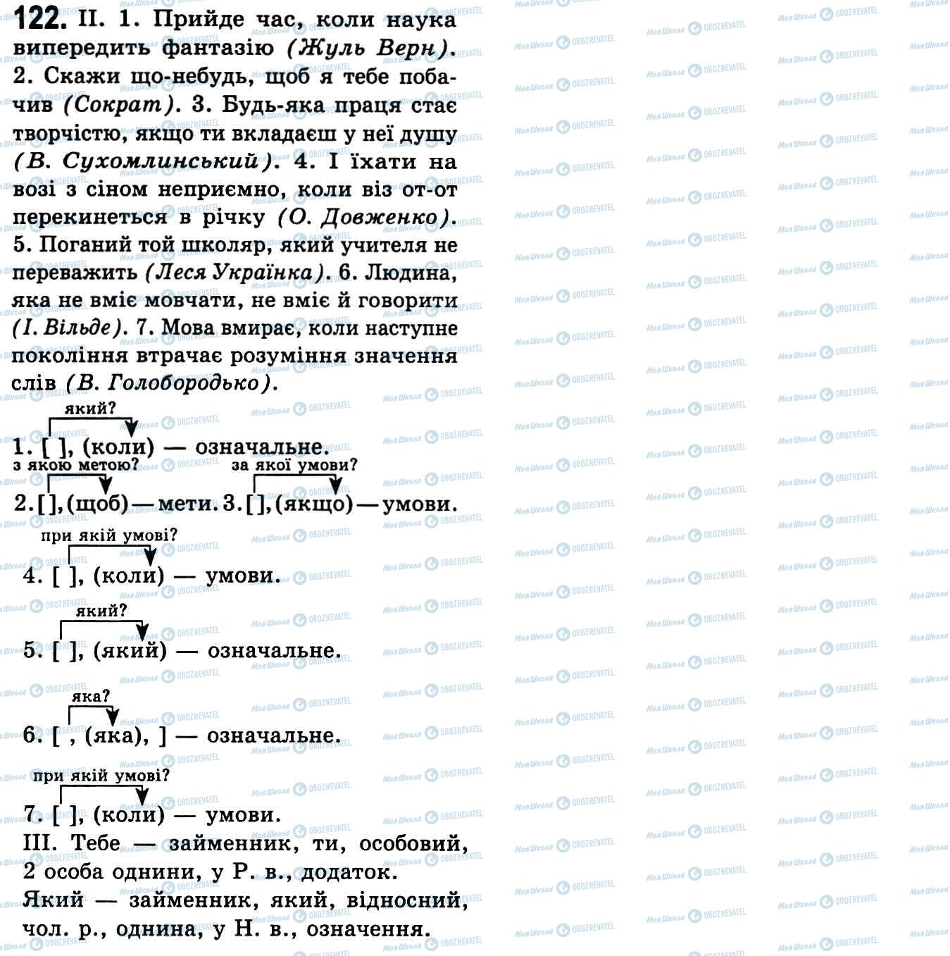 ГДЗ Укр мова 9 класс страница 122