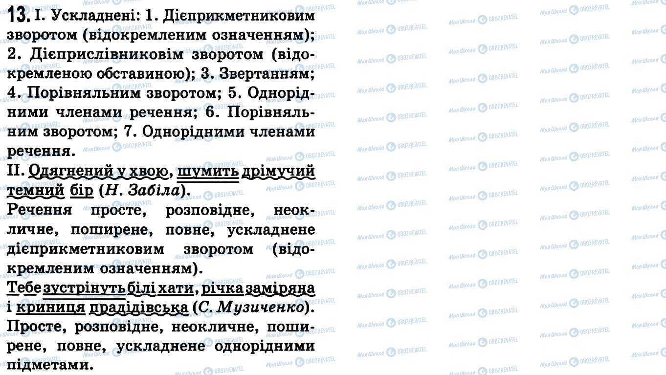 ГДЗ Українська мова 9 клас сторінка 13