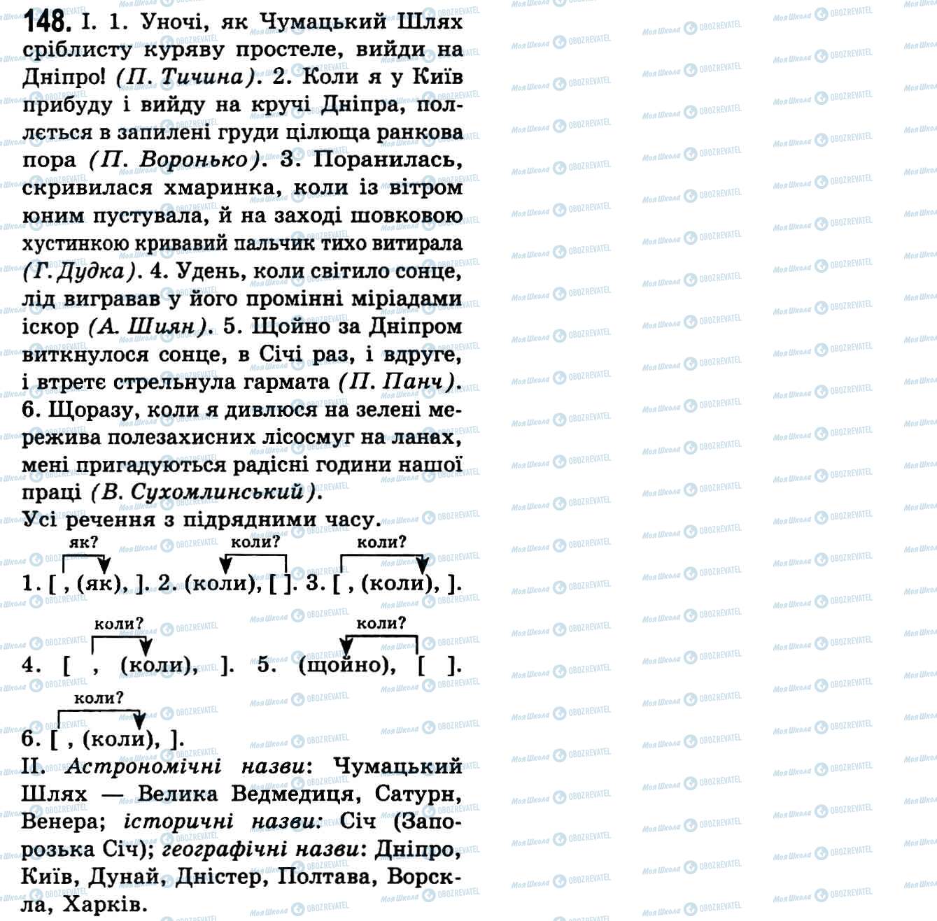 ГДЗ Українська мова 9 клас сторінка 148