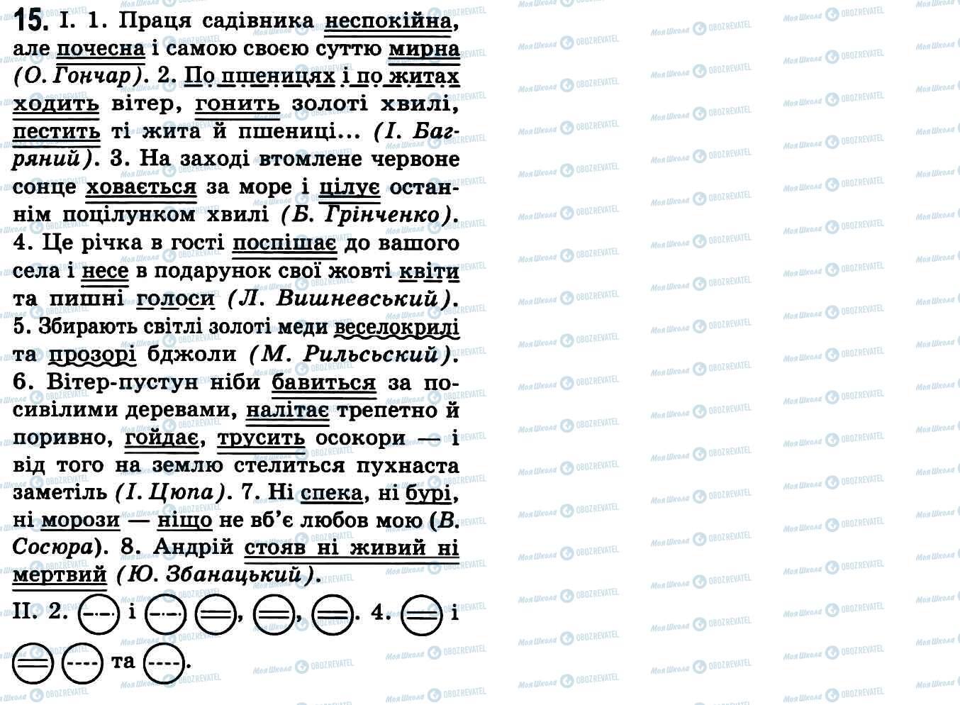 ГДЗ Укр мова 9 класс страница 15