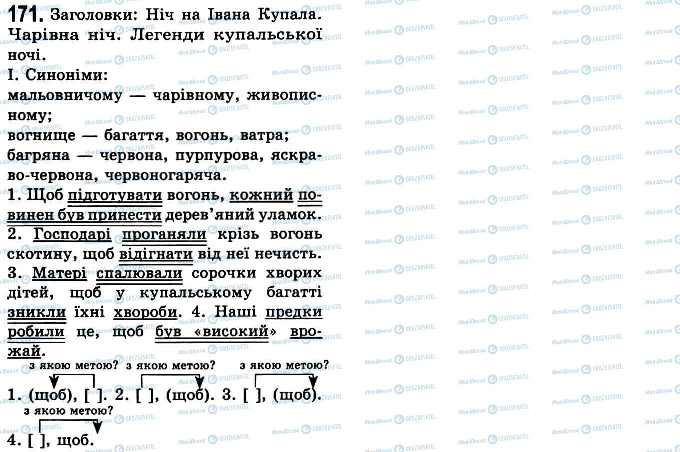 ГДЗ Укр мова 9 класс страница 171