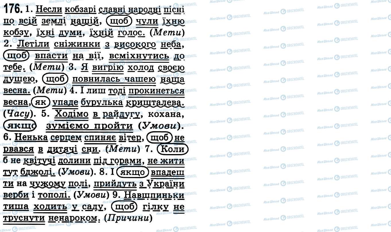 ГДЗ Укр мова 9 класс страница 176