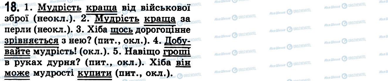ГДЗ Українська мова 9 клас сторінка 18