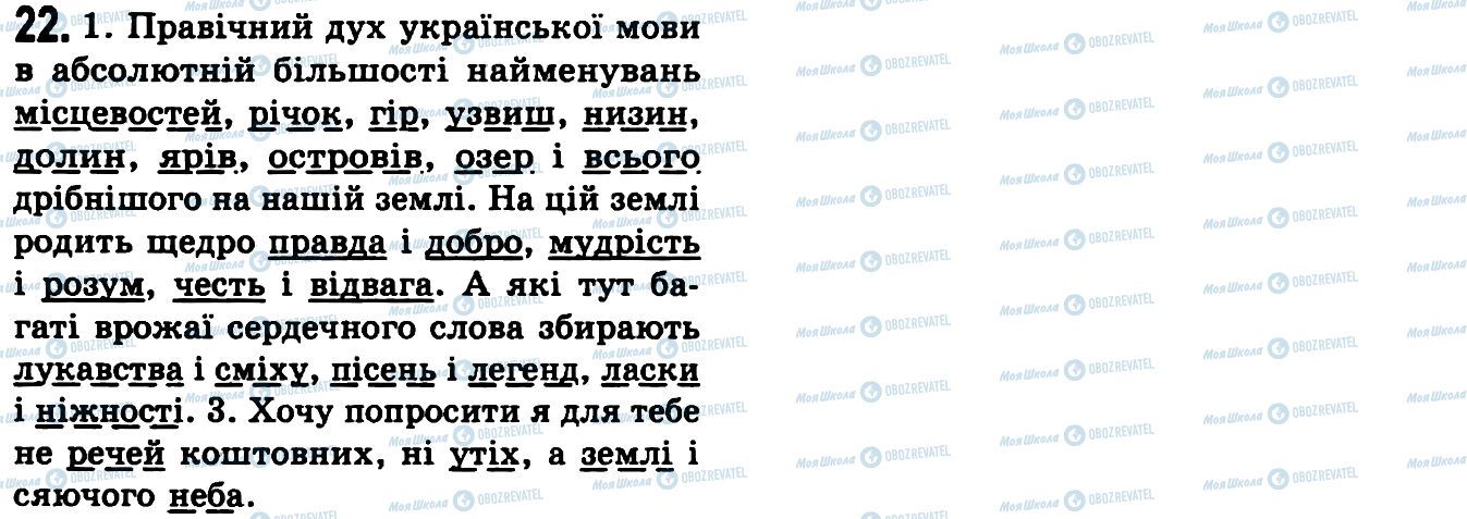 ГДЗ Укр мова 9 класс страница 22