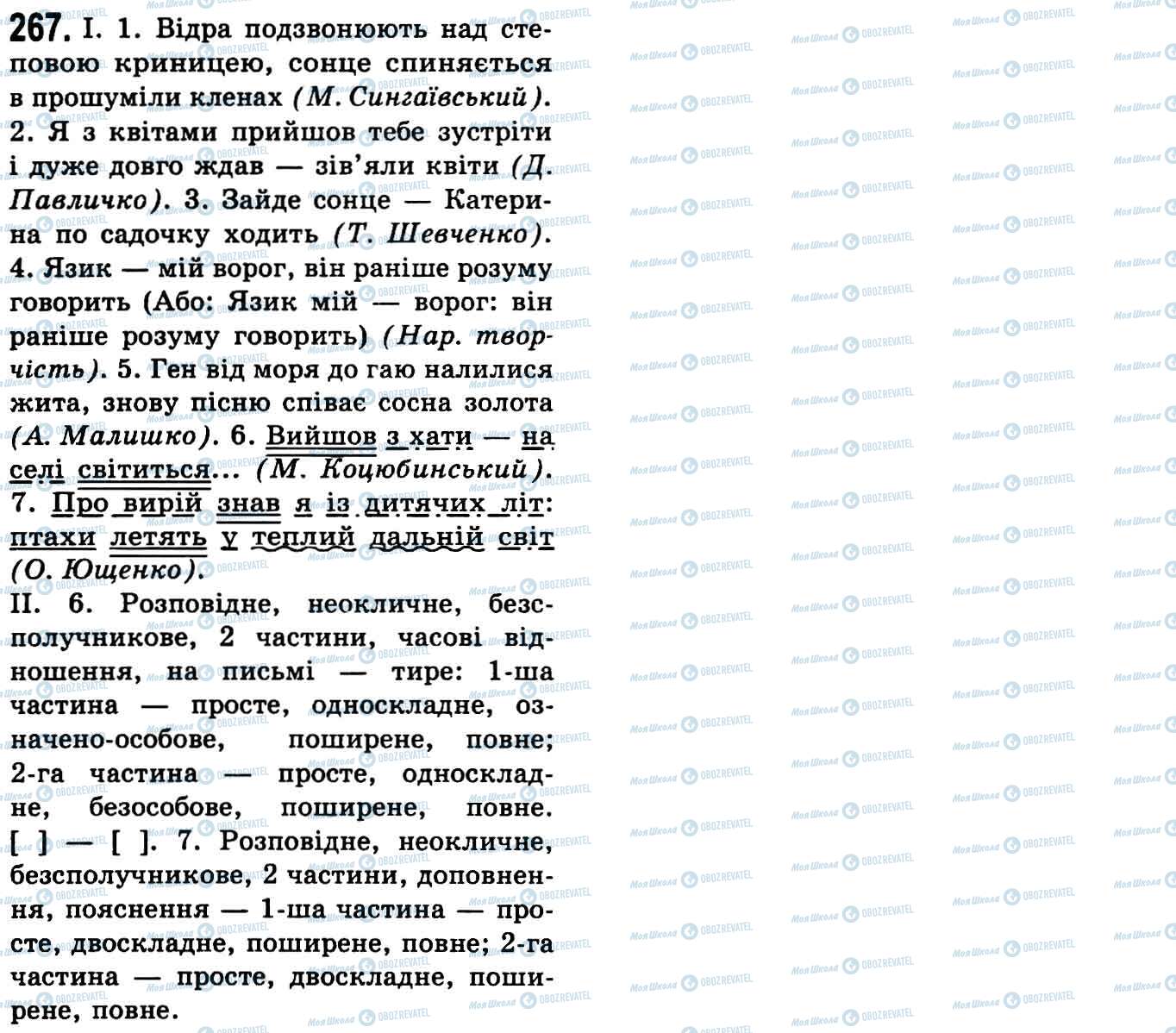 ГДЗ Укр мова 9 класс страница 267