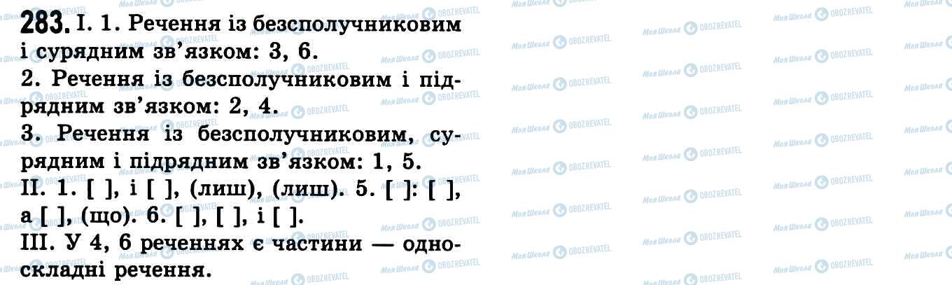 ГДЗ Укр мова 9 класс страница 283