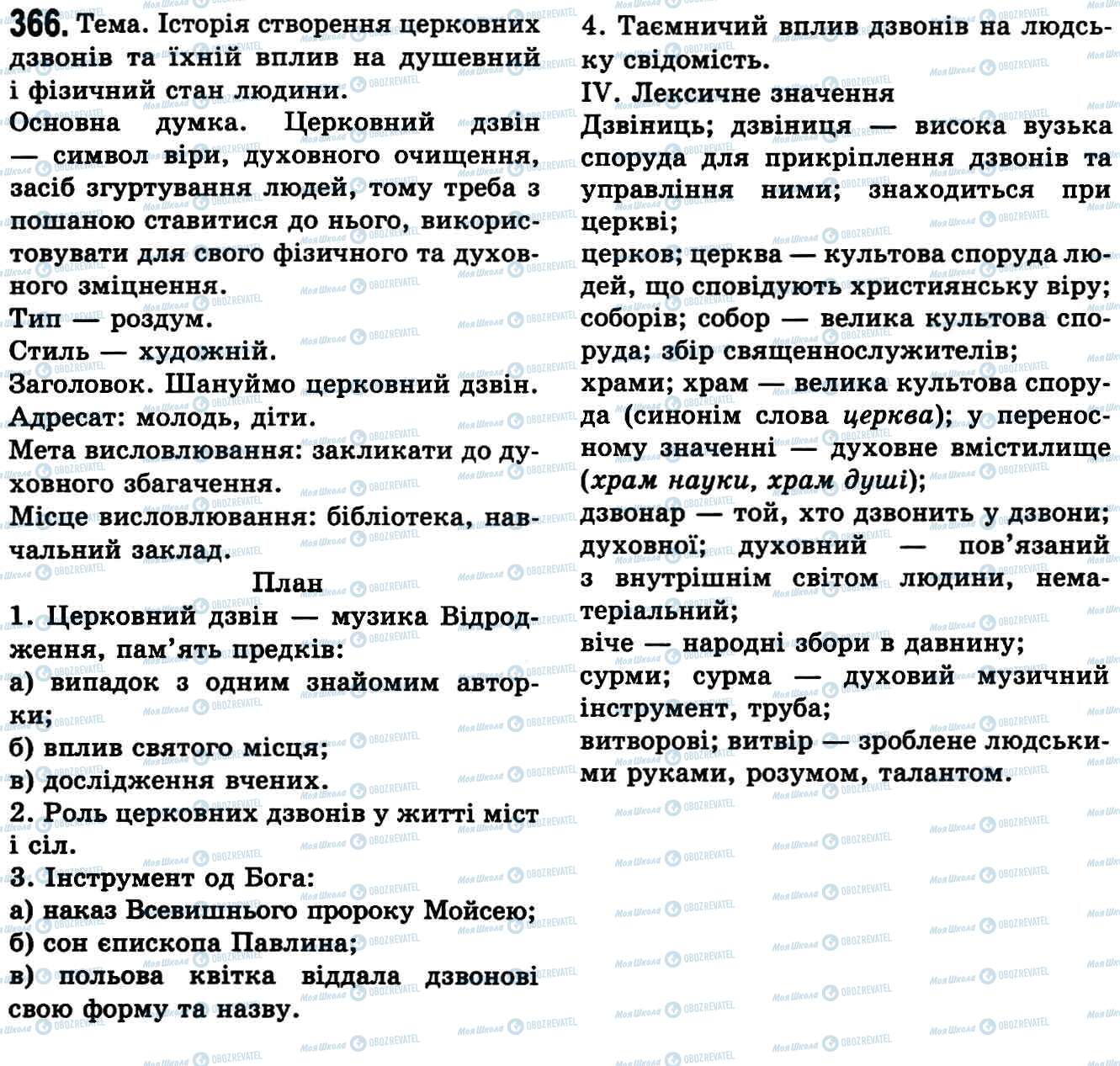 ГДЗ Українська мова 9 клас сторінка 366