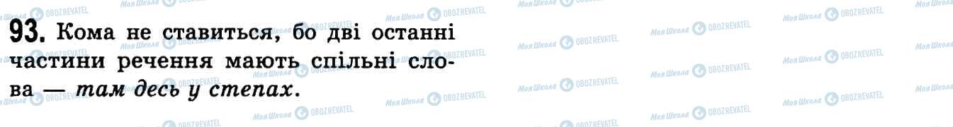 ГДЗ Українська мова 9 клас сторінка 93