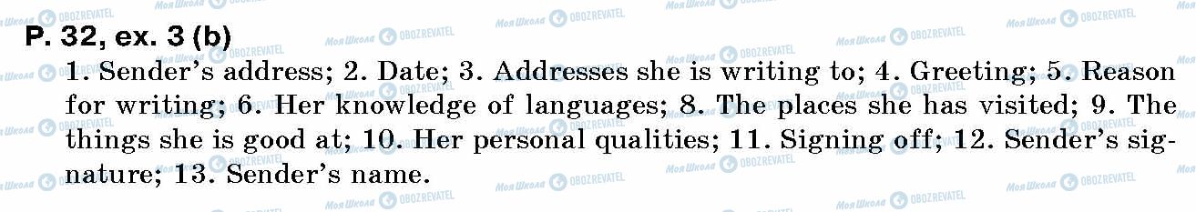 ГДЗ Английский язык 10 класс страница p.32, ex.3(b)