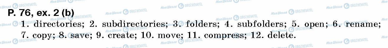 ГДЗ Английский язык 10 класс страница p.76, ex.2(b)