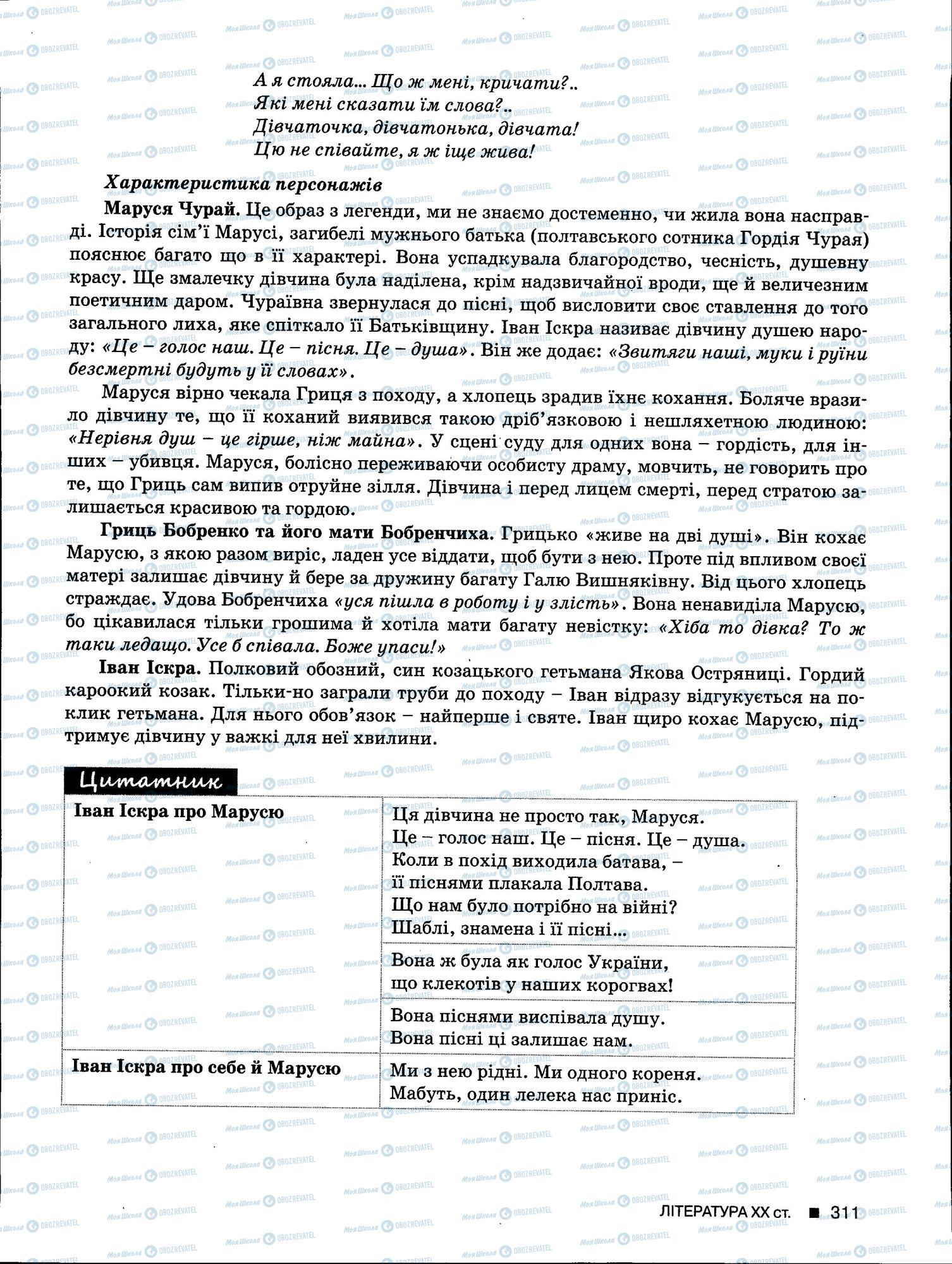 ЗНО Українська мова 11 клас сторінка 311