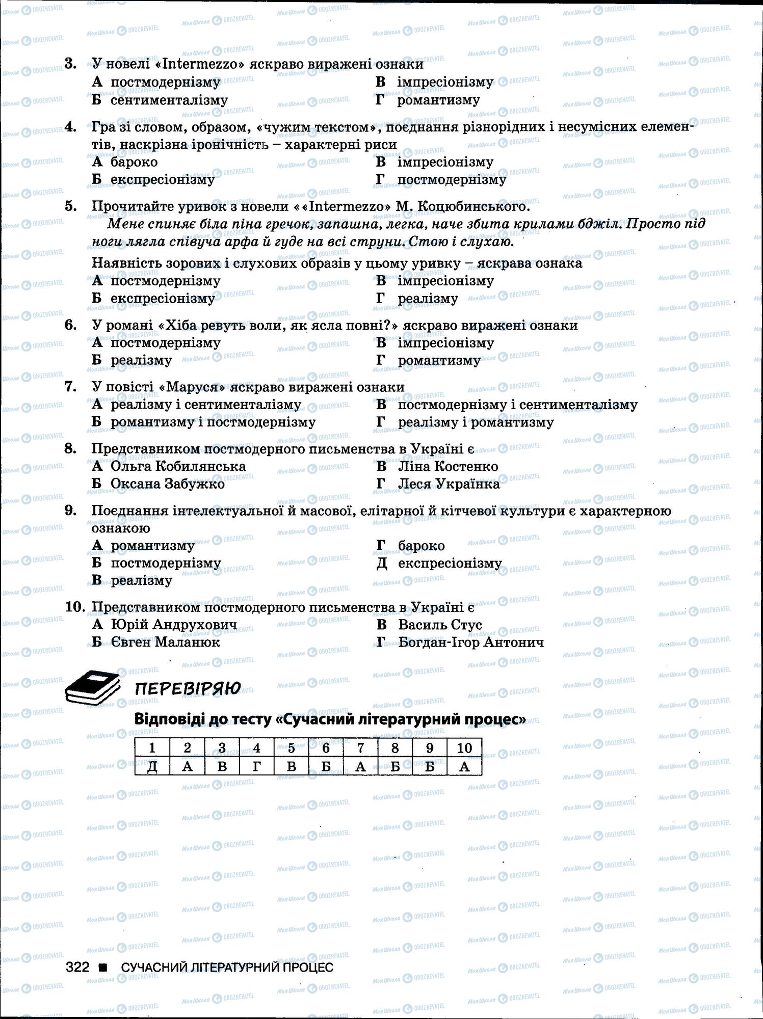 ЗНО Укр мова 11 класс страница 322