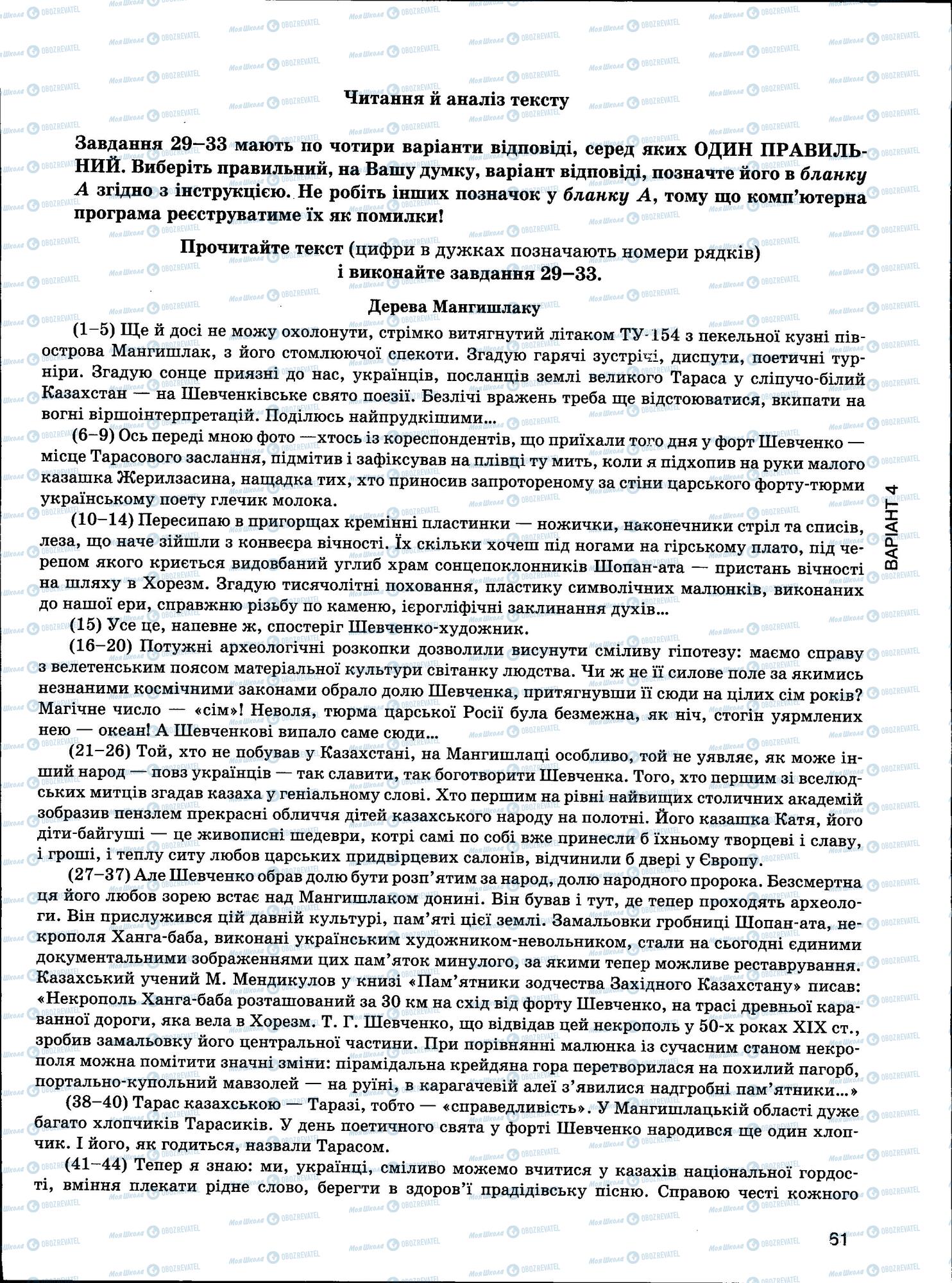 ЗНО Українська мова 11 клас сторінка 61