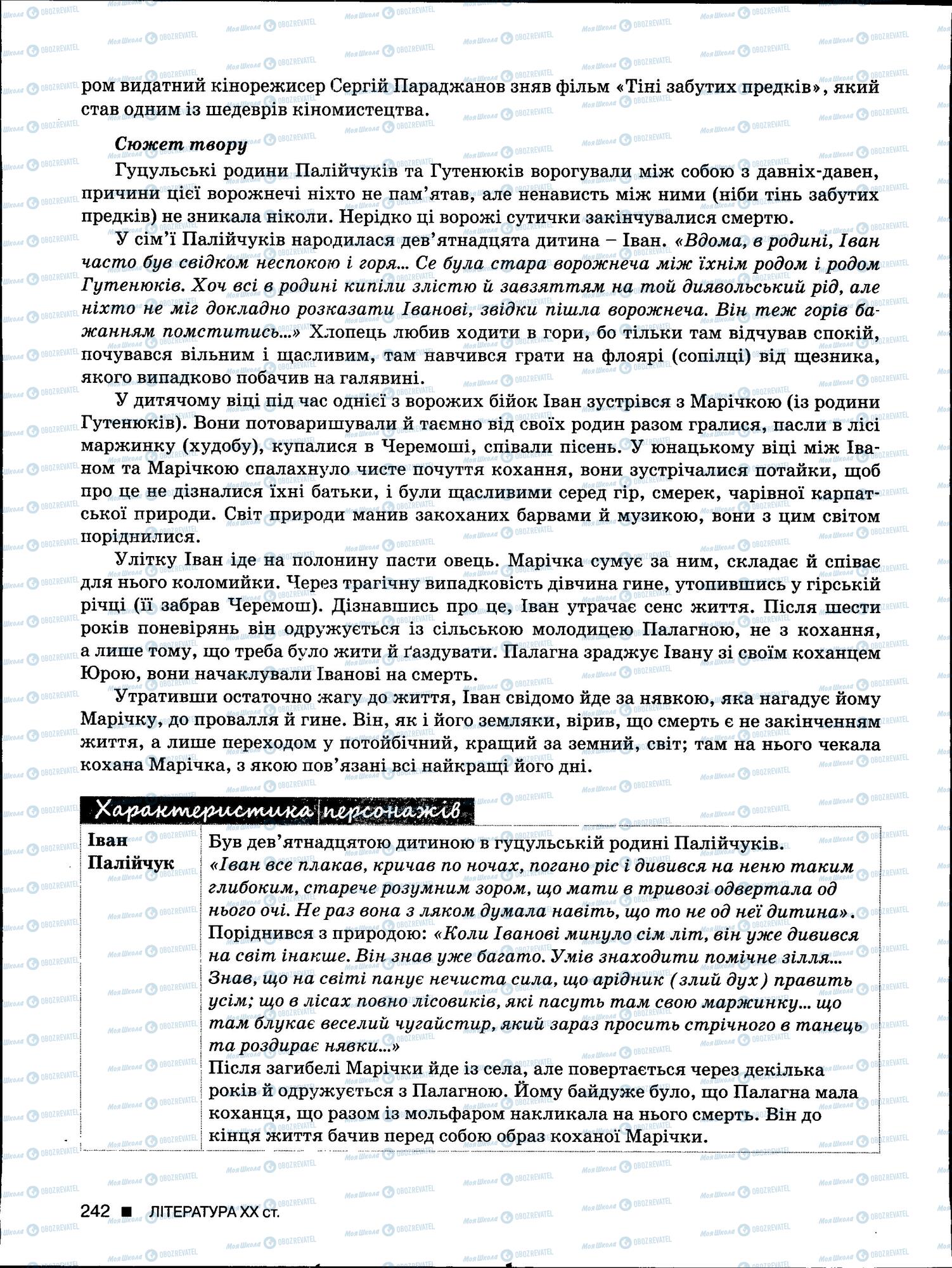 ЗНО Українська мова 11 клас сторінка 242