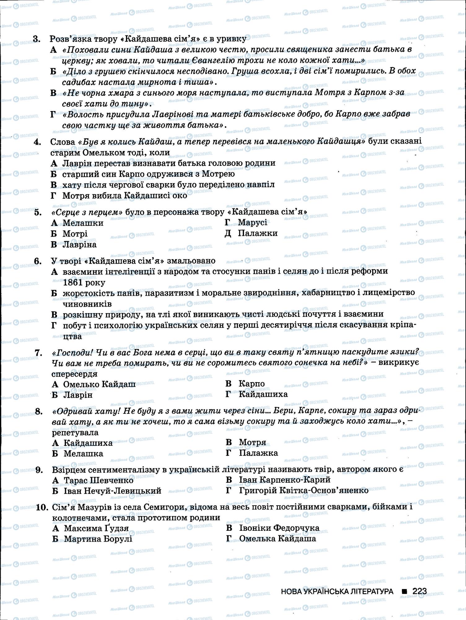 ЗНО Укр мова 11 класс страница 223