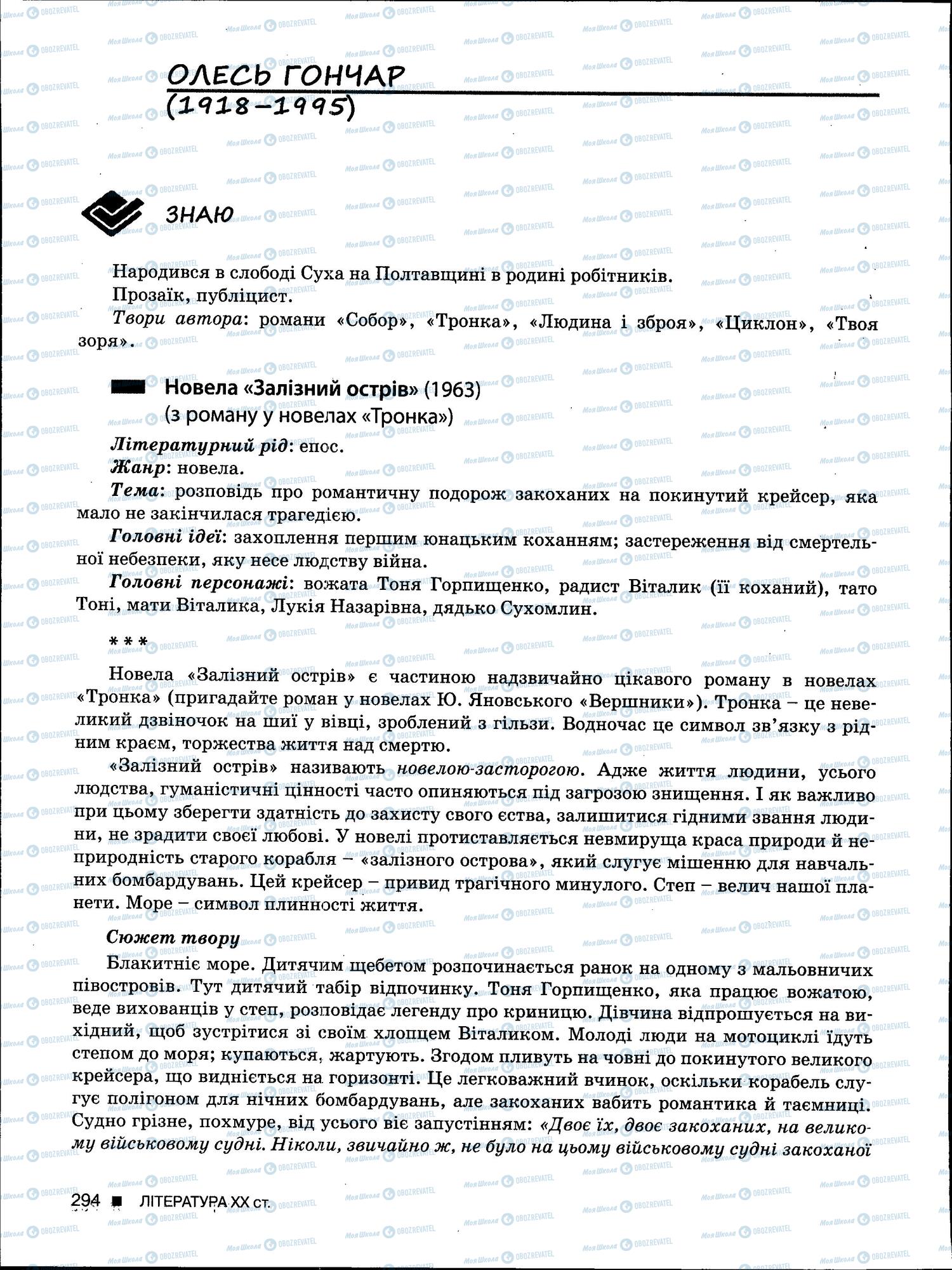 ЗНО Українська мова 11 клас сторінка 294