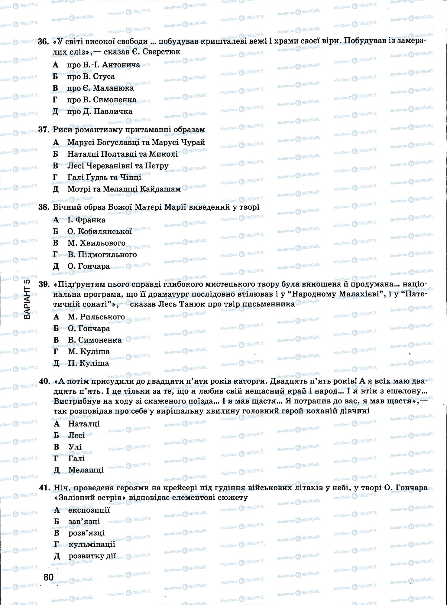 ЗНО Українська мова 11 клас сторінка 80