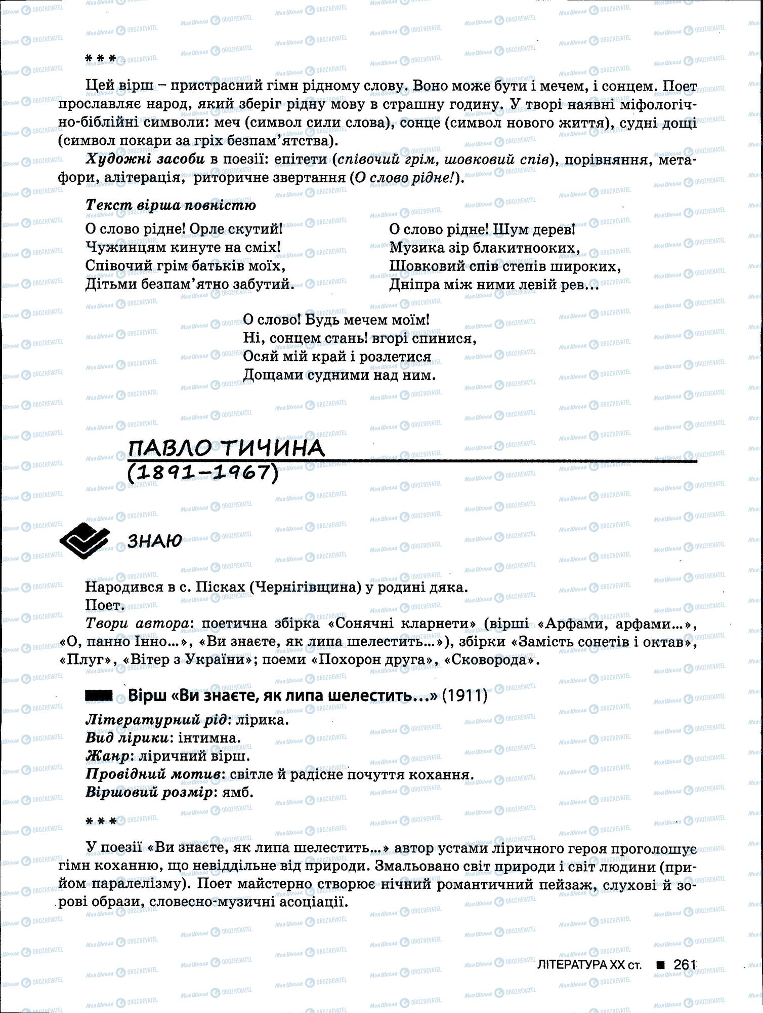 ЗНО Укр мова 11 класс страница 261