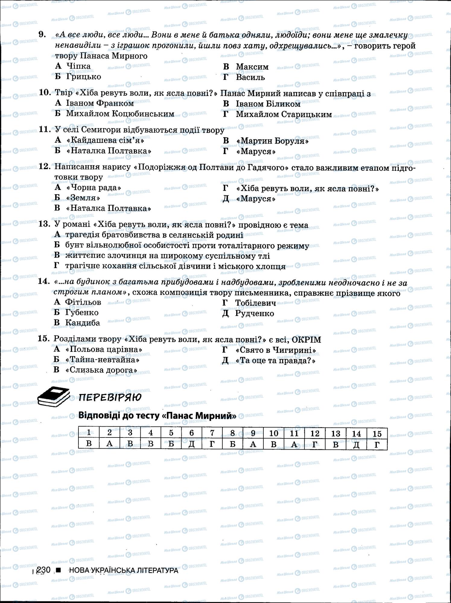 ЗНО Укр мова 11 класс страница 230