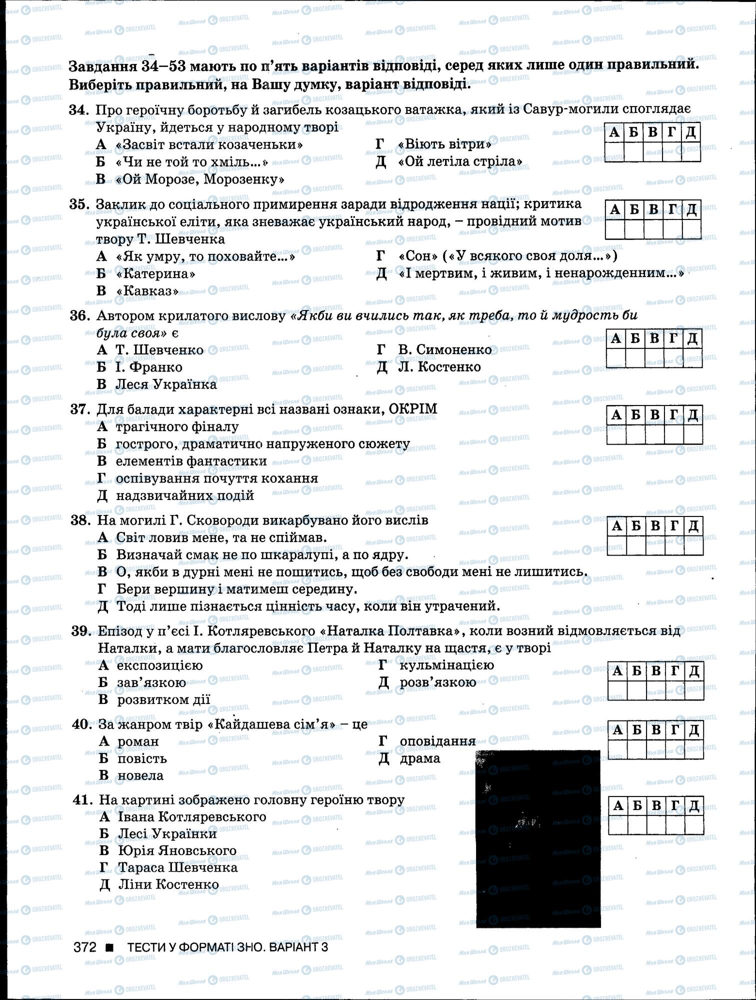 ЗНО Українська мова 11 клас сторінка 372