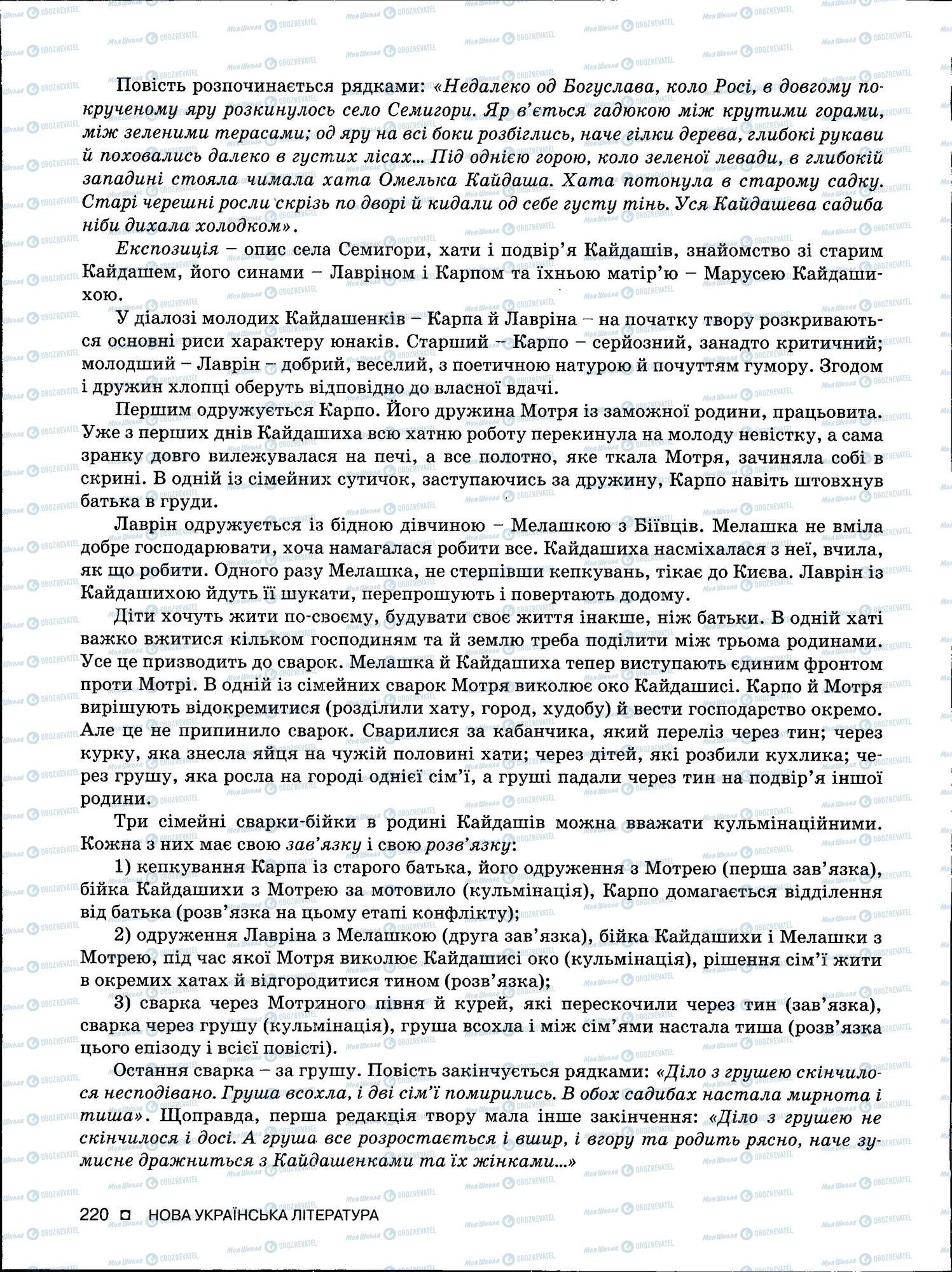 ЗНО Укр мова 11 класс страница 220