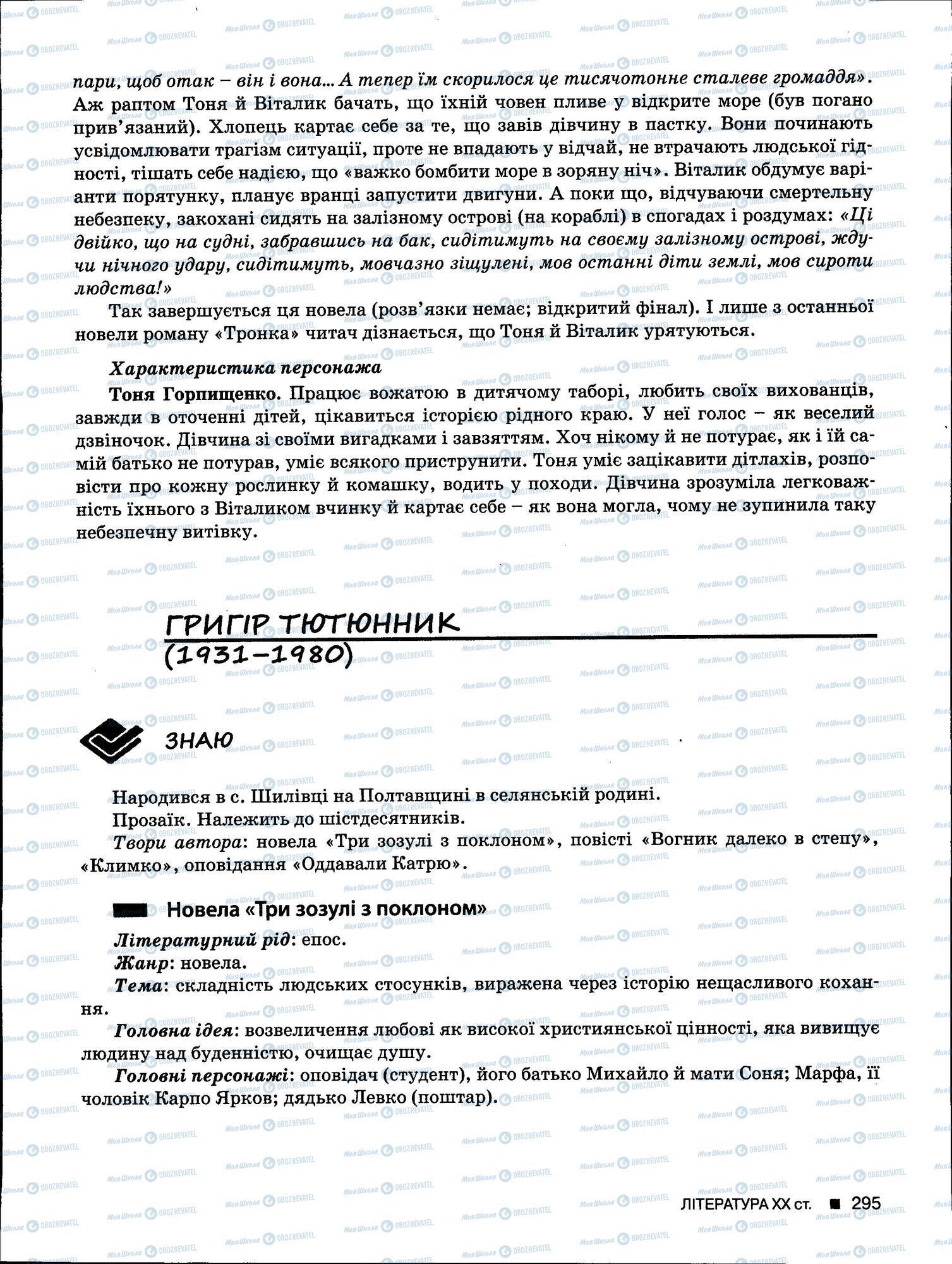 ЗНО Українська мова 11 клас сторінка 295