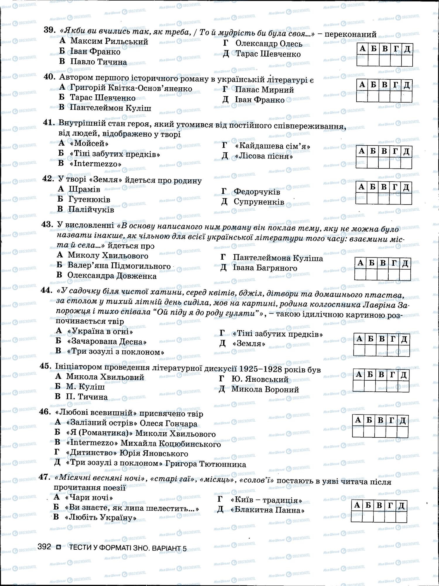 ЗНО Укр мова 11 класс страница 392