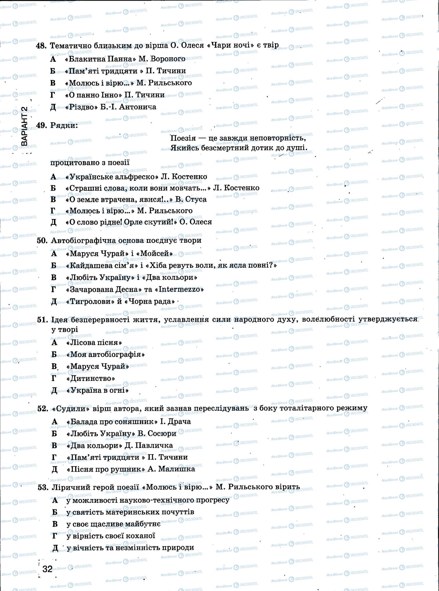 ЗНО Укр мова 11 класс страница 32