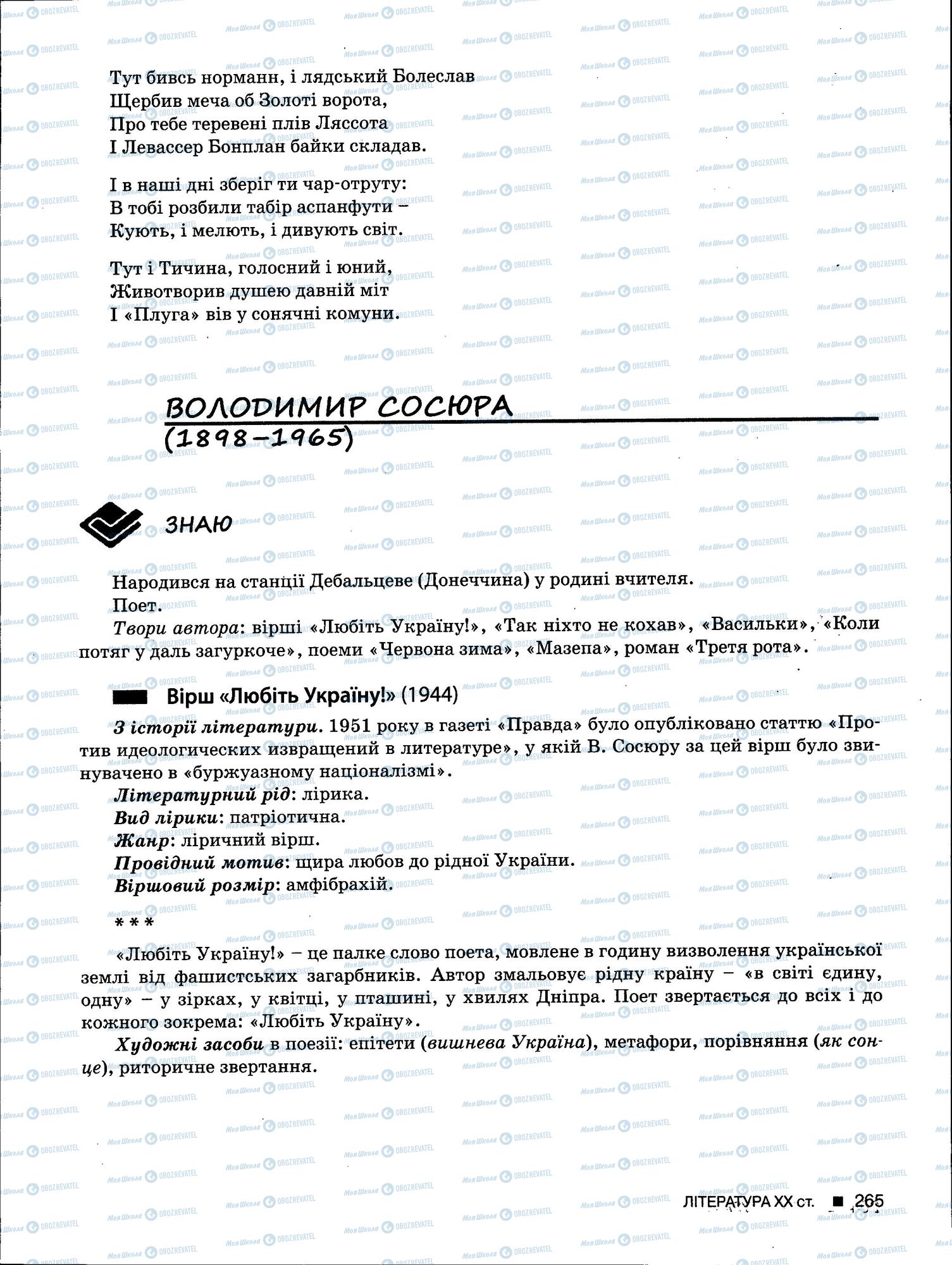 ЗНО Укр мова 11 класс страница 265