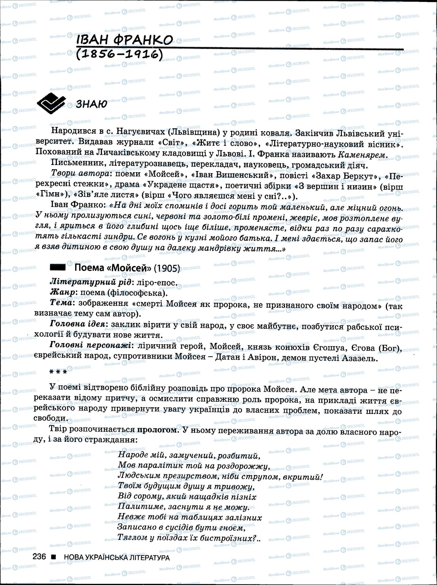 ЗНО Укр мова 11 класс страница 236