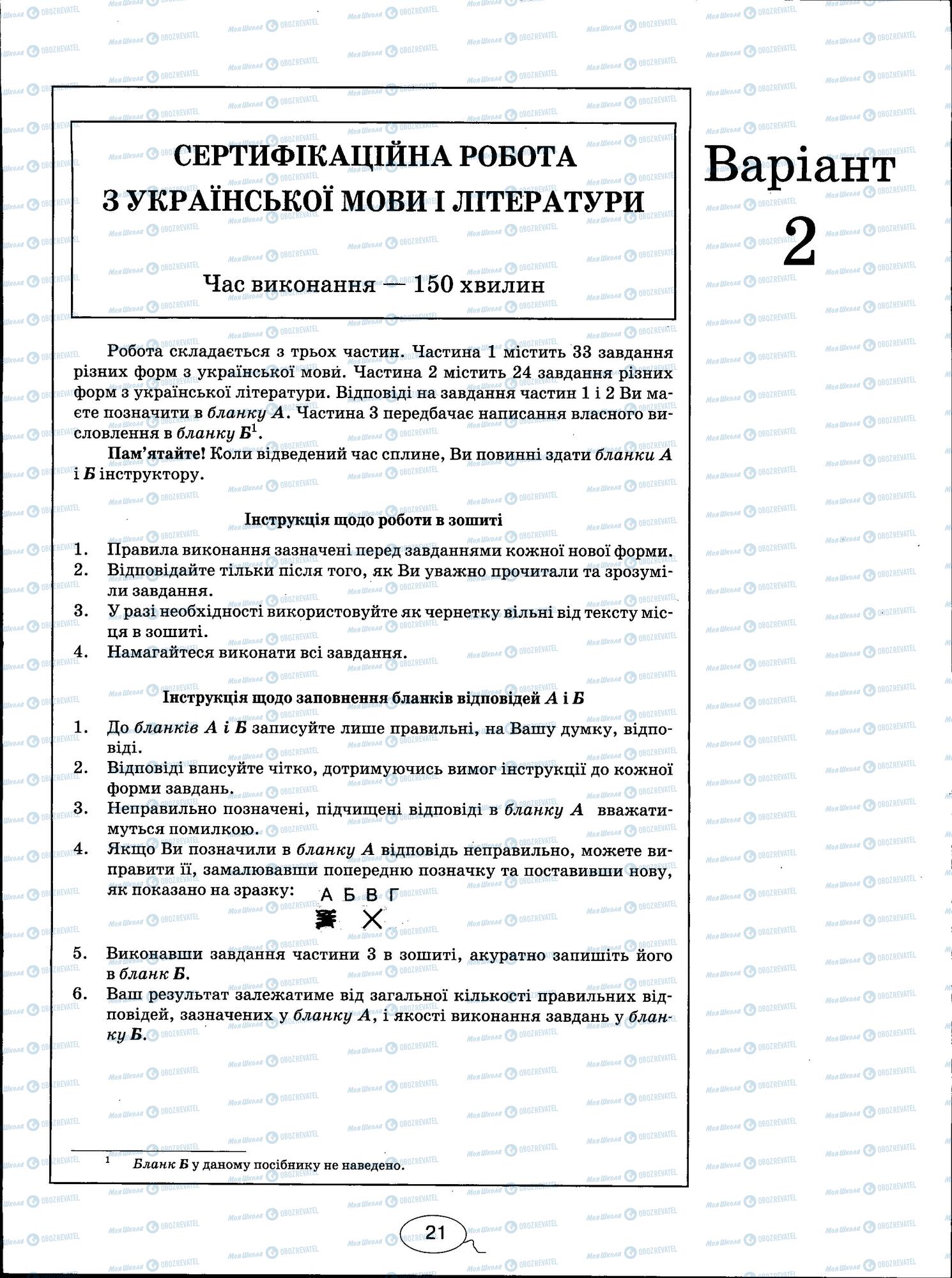 ЗНО Українська мова 11 клас сторінка 21