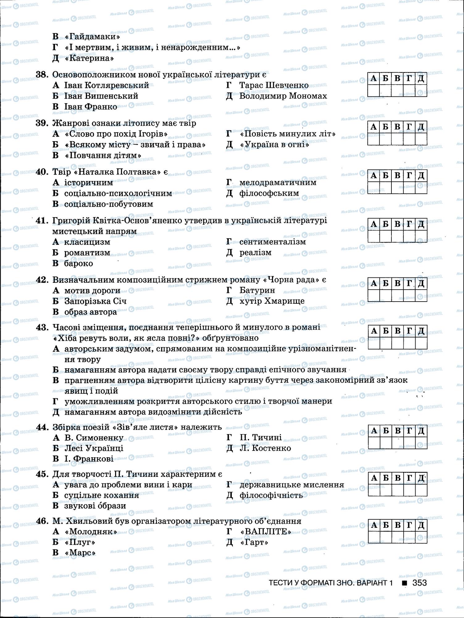 ЗНО Укр мова 11 класс страница 353