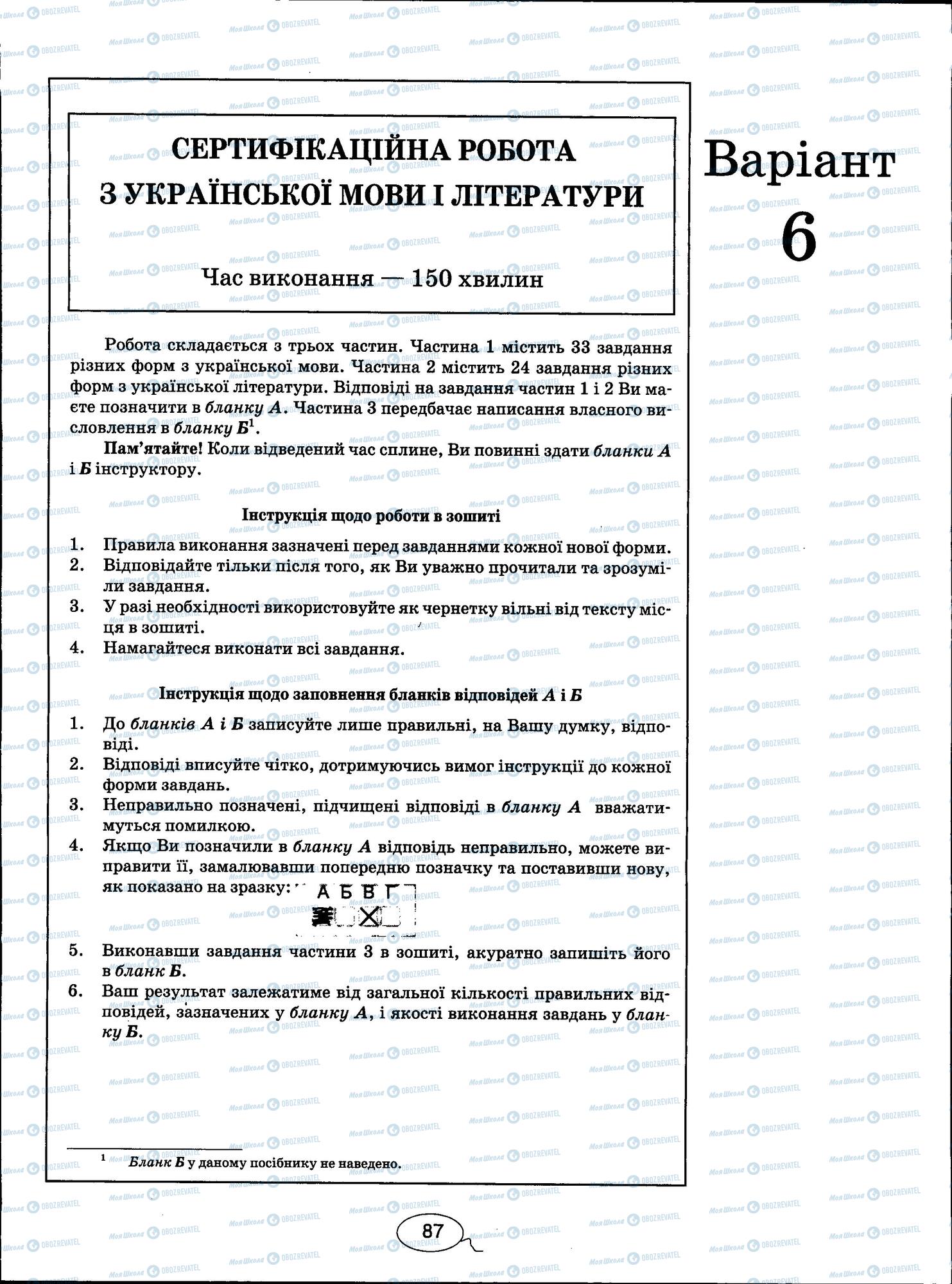 ЗНО Українська мова 11 клас сторінка 87