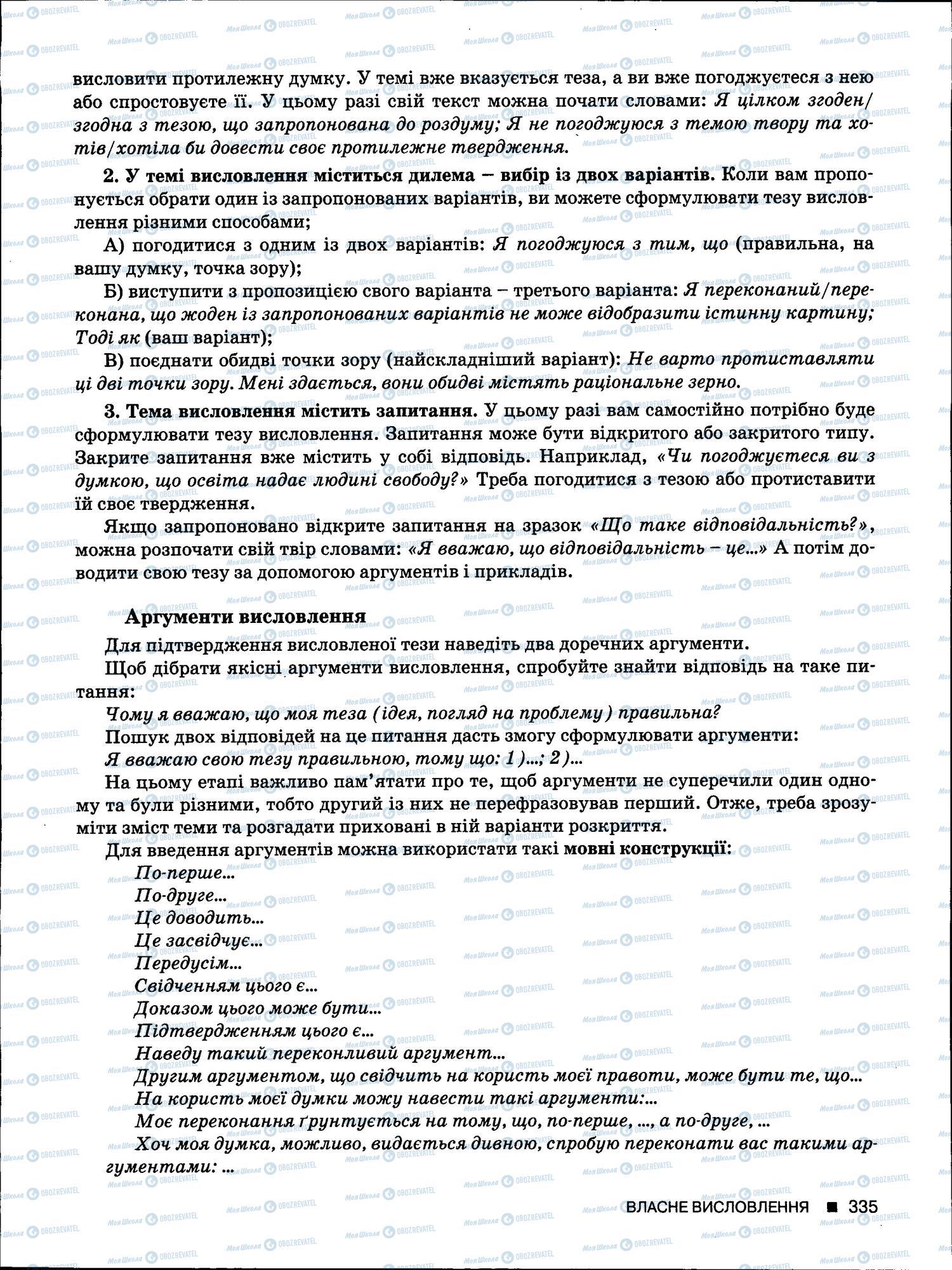 ЗНО Українська мова 11 клас сторінка 337