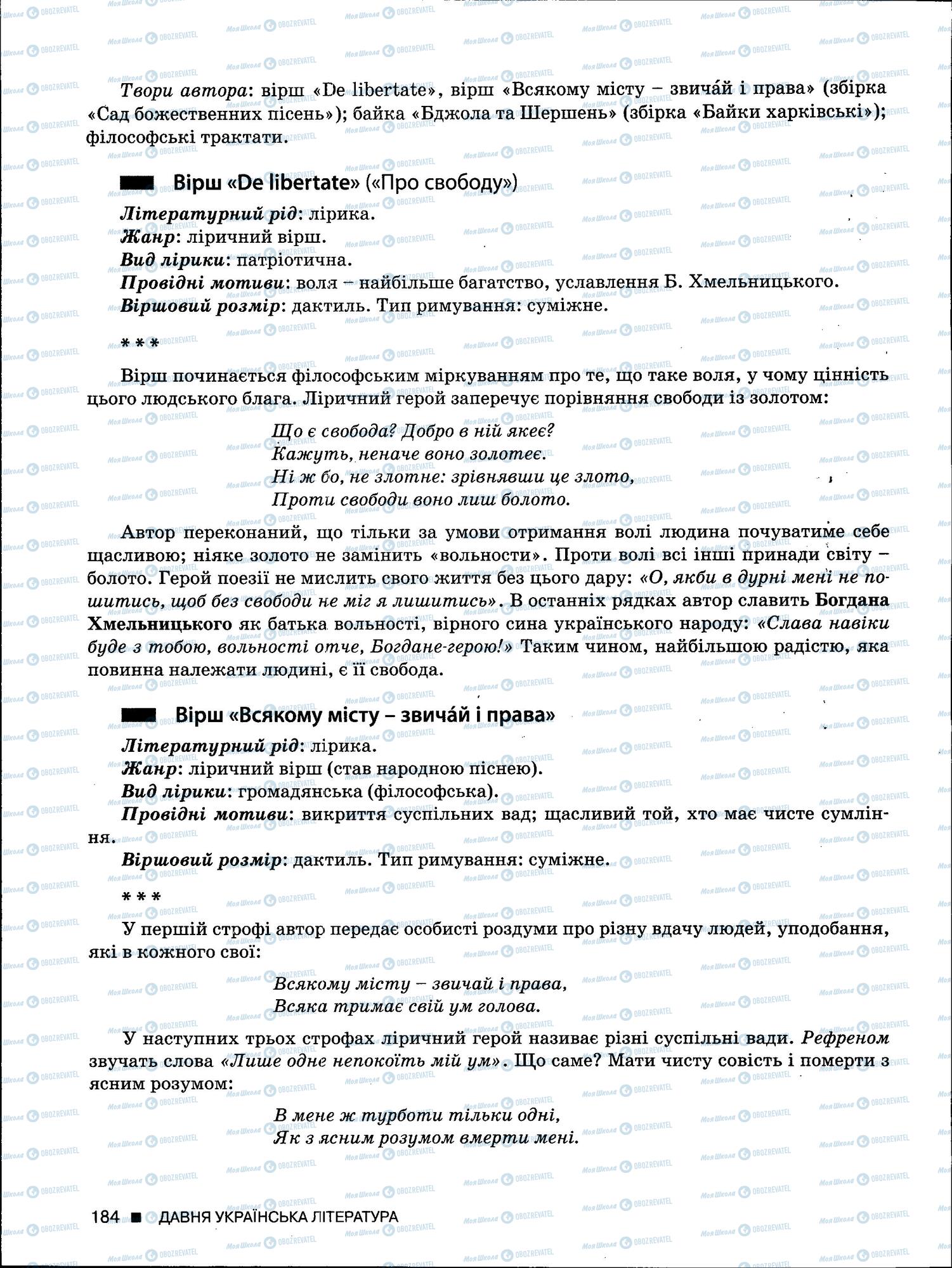 ЗНО Укр мова 11 класс страница 184