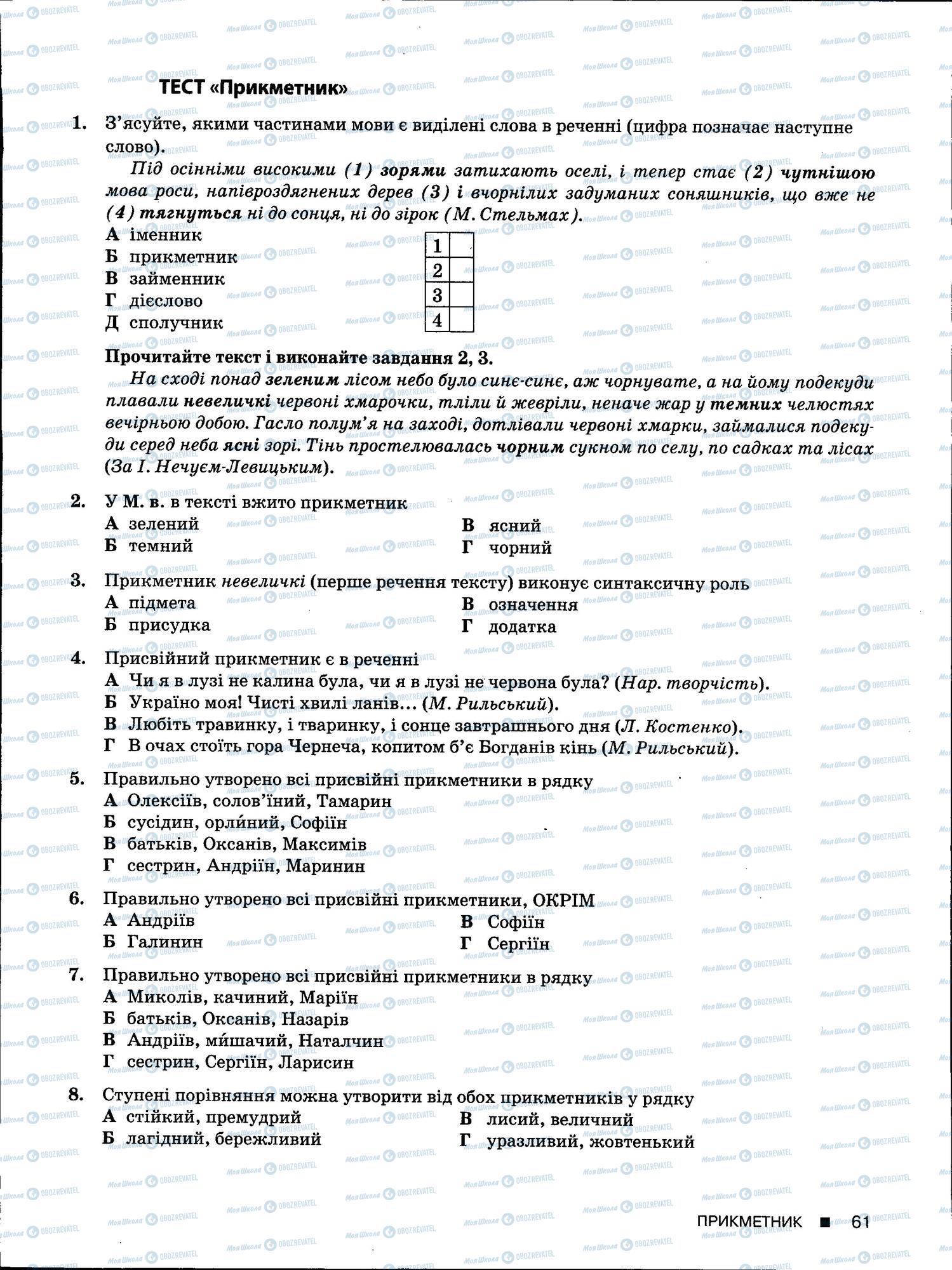 ЗНО Укр мова 11 класс страница 59