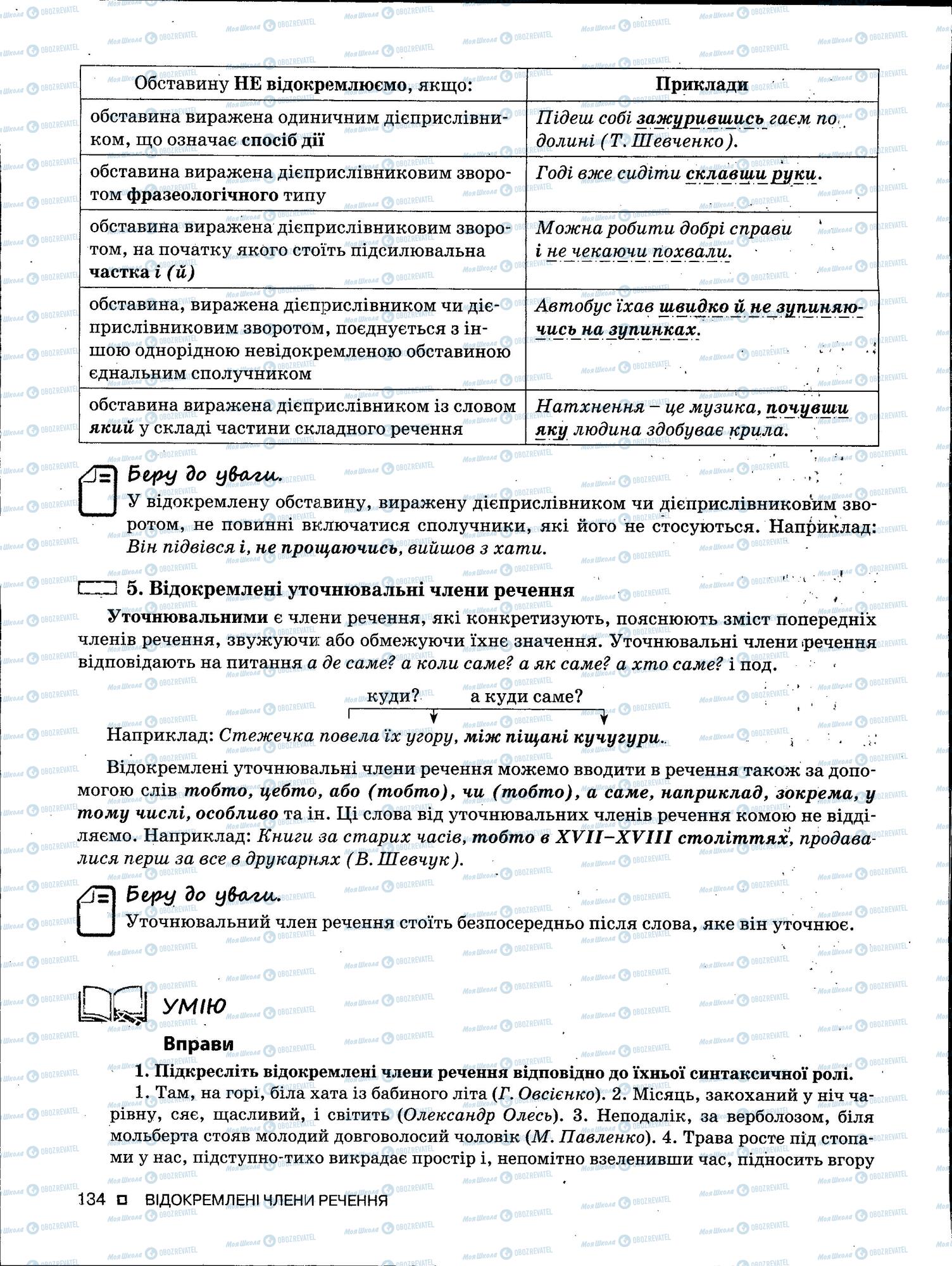 ЗНО Укр мова 11 класс страница 134